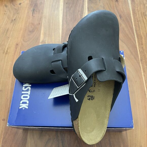 Birkenstock Boston Oiled Leather Black 0059461 | Regular Fit 43 | Men\'s 10 NEW main image 9